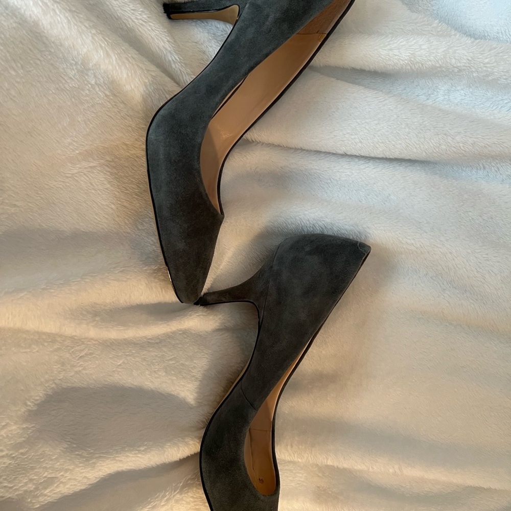 INC Dark Gray Suede Pumps